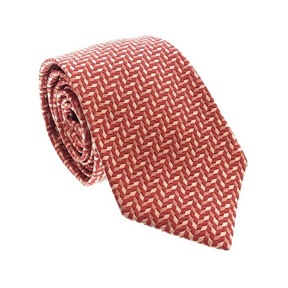 Emporio Armani Nasturtium Geometric Silk Tie – 3in - Picture 1 of 5